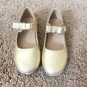 Gold dress shoes